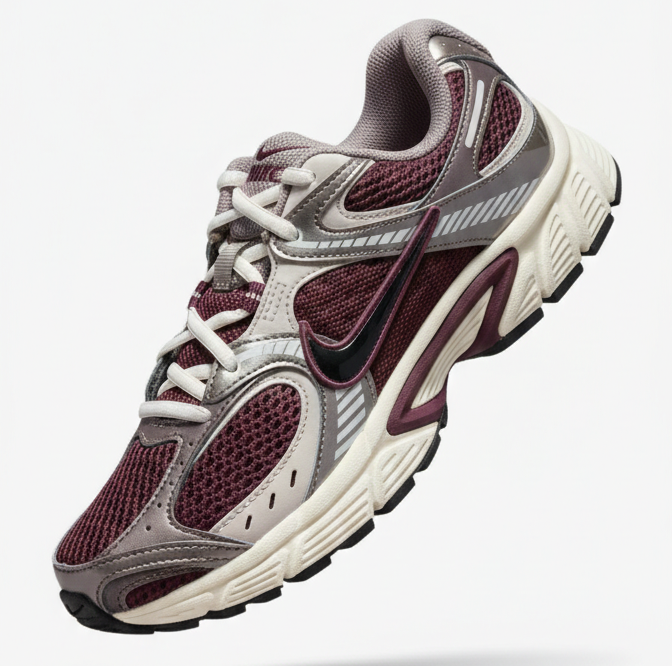 Nike V5 RNR, "Burgundy Crush, College Grey, Light Orewood Brown, and Black colorway"