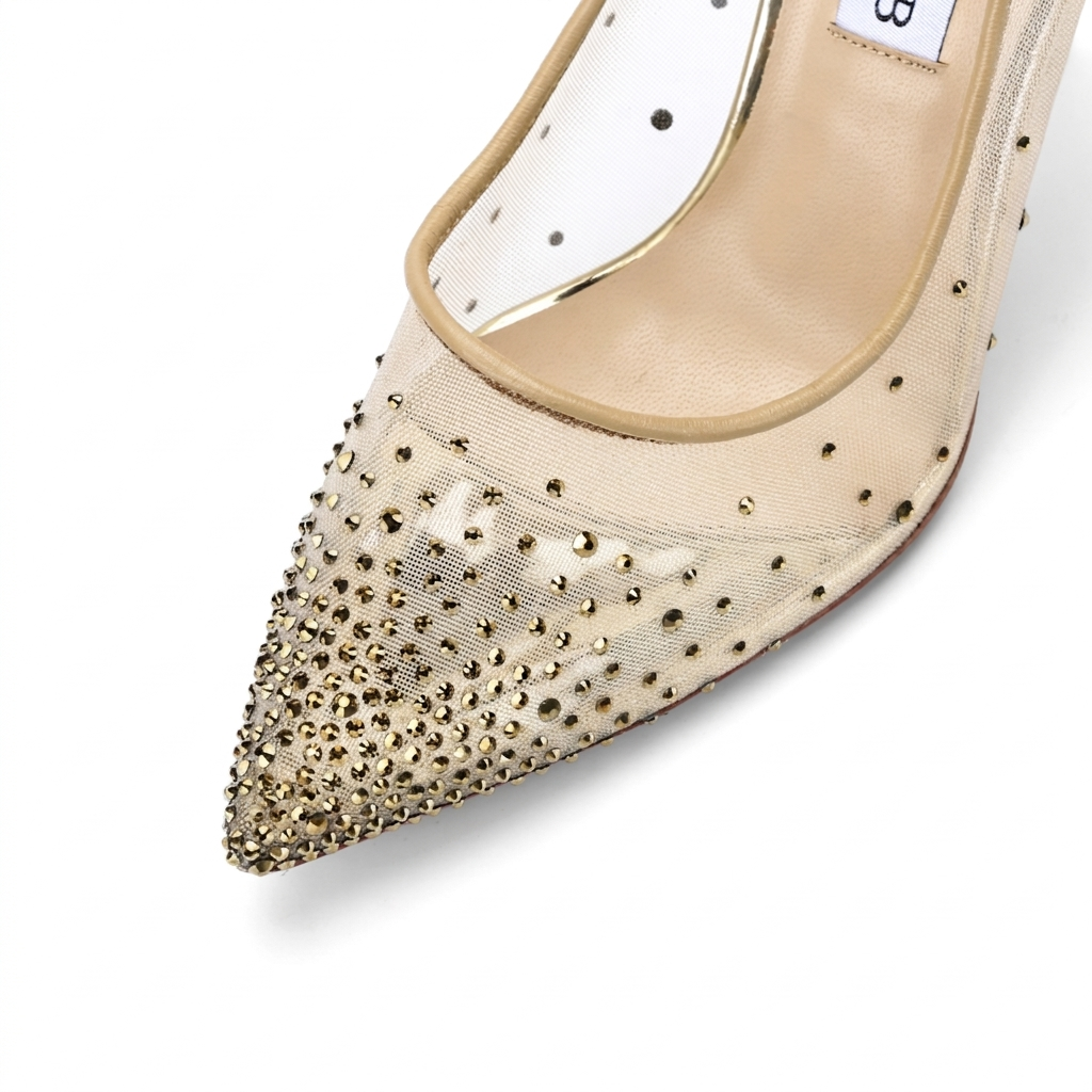 Christian Louboutin Follies Strass Pumps, "Beige"