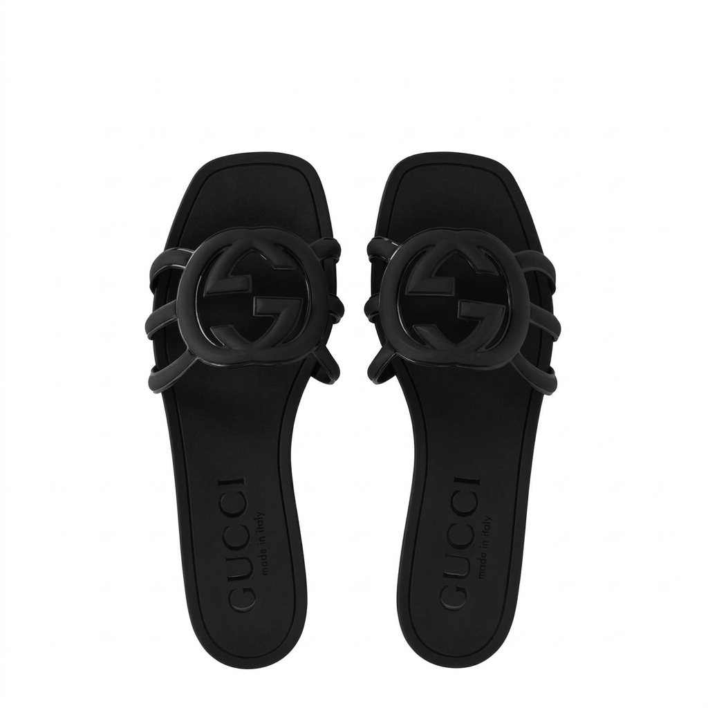 Gucci Interlocking G Slide "Black"
