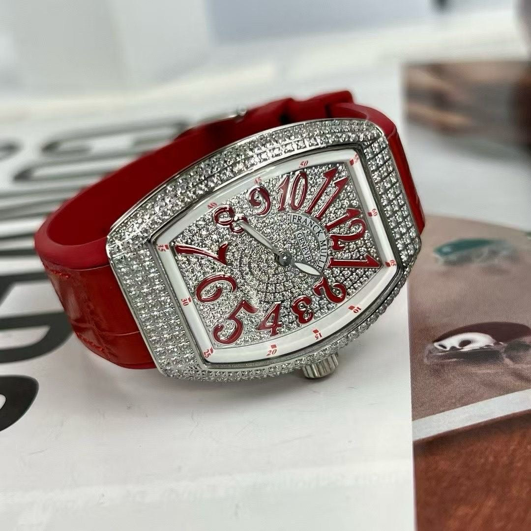 Franck Muller Lady Vanguard π Alligator Strap,