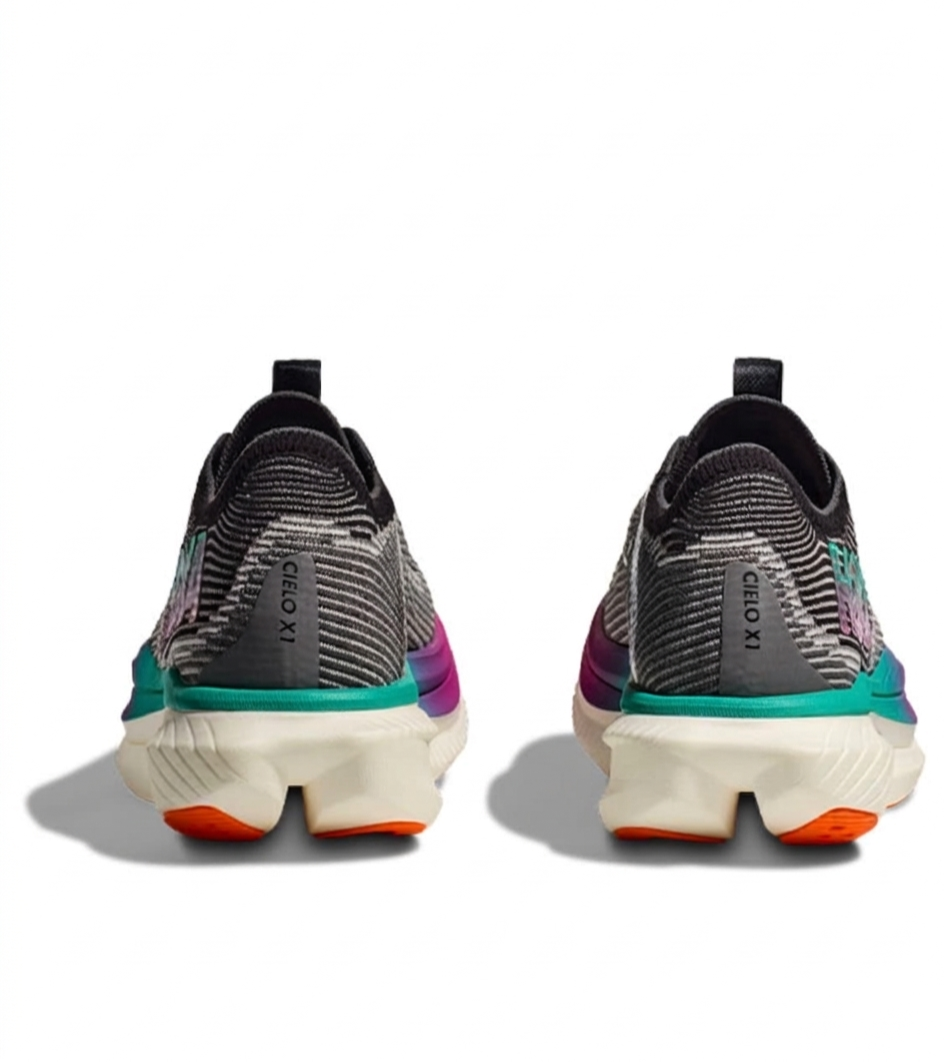HOKA Cielo X1 Running Shoe "Black/Electric Aqua"
