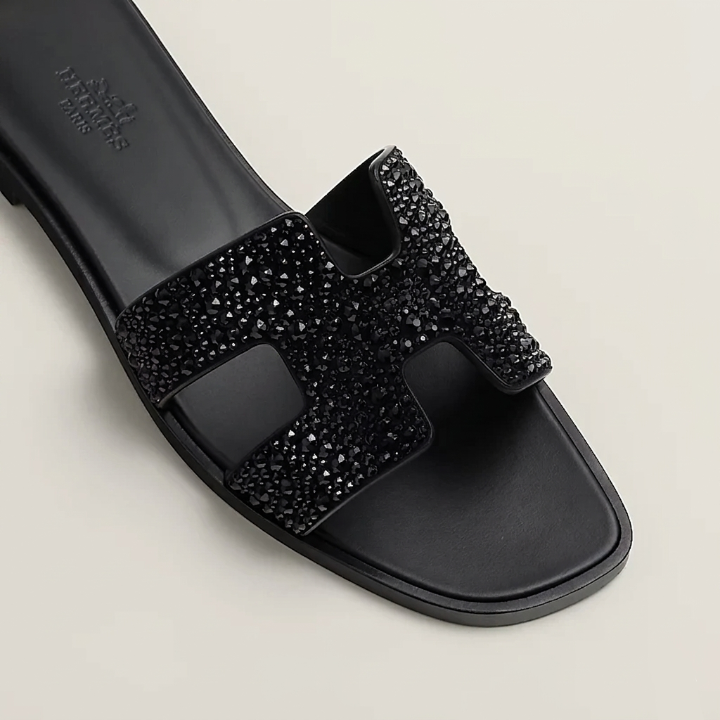 Hermés Oran Sandals "Black"