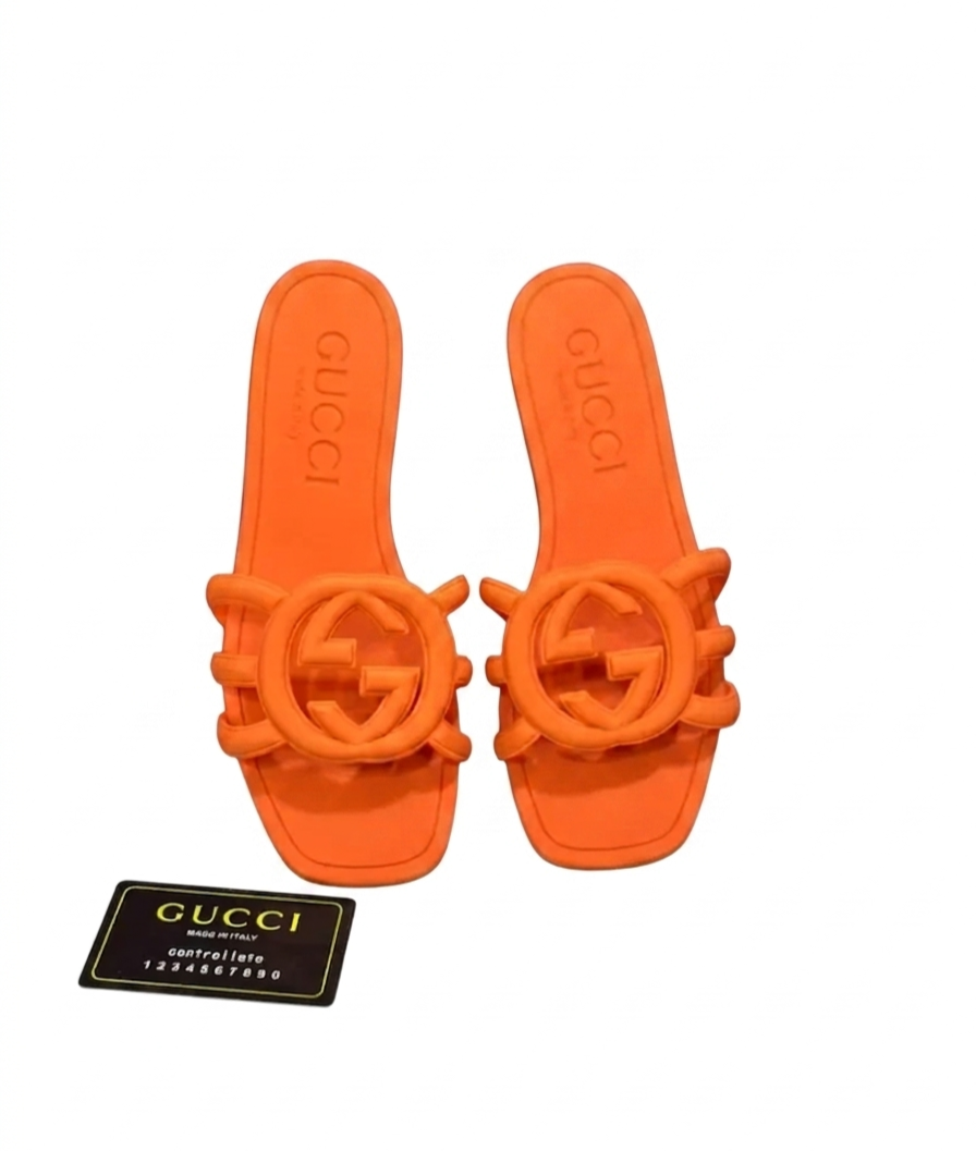 Gucci Interlocking G Slide "Orange"
