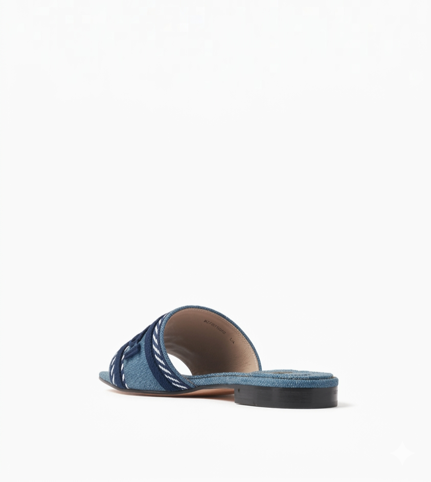Gucci Jane Denim Slide Sandal "Blue"