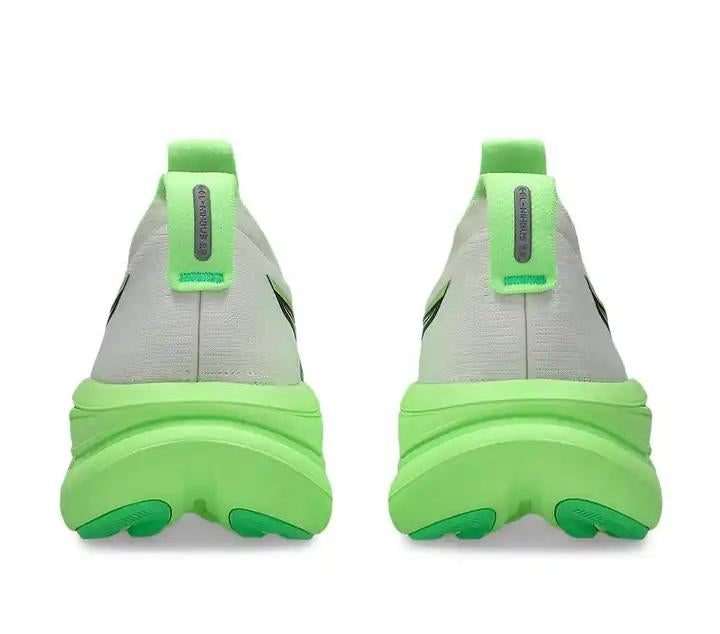 ASICS GEL-NIMBUS 28 Running Shoe "Cream/Black/Green"