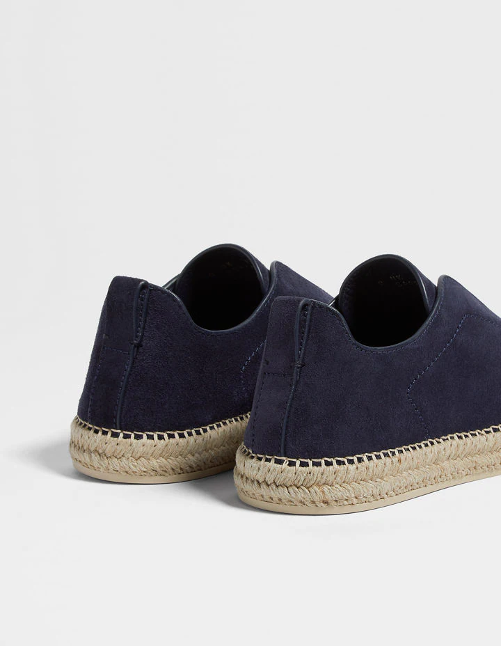 Zegna Triple Stitch Espadrilles "Navy Blue"