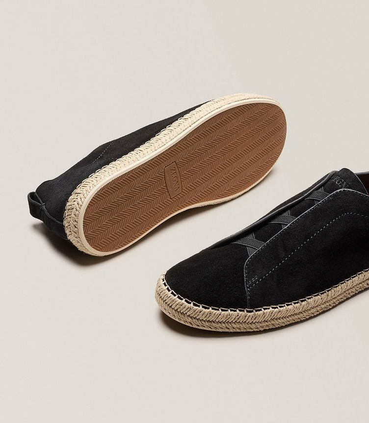 Zegna Triple Stitch Espadrilles "Black"