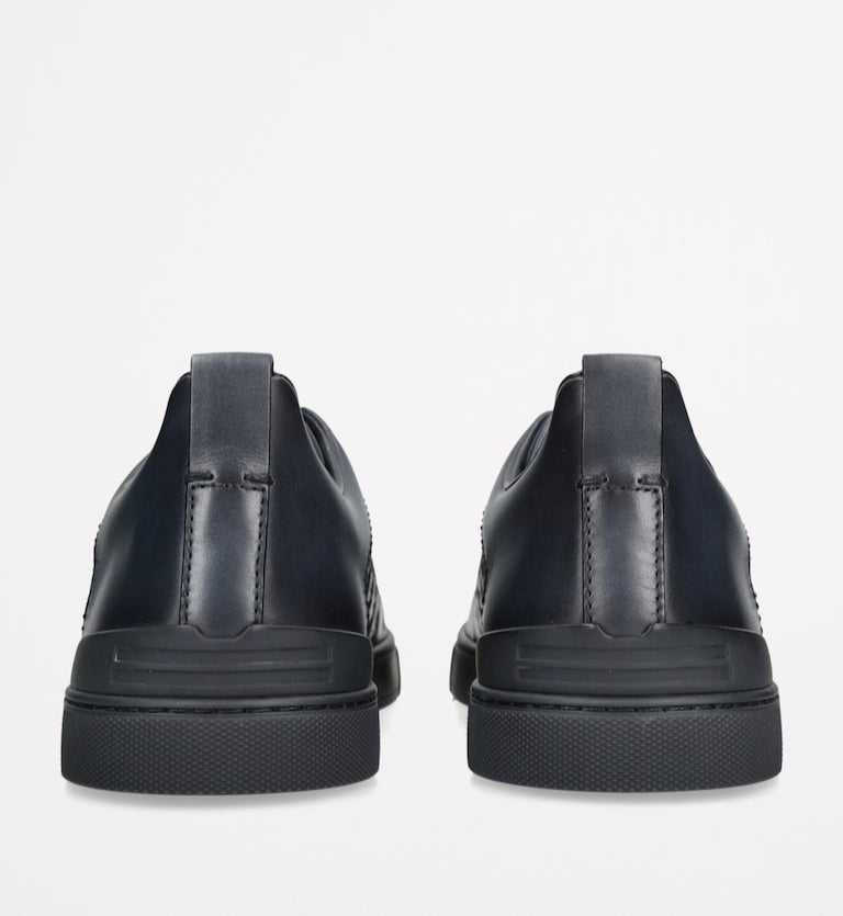 Zegna Triple Stitch Sneakers "Black"