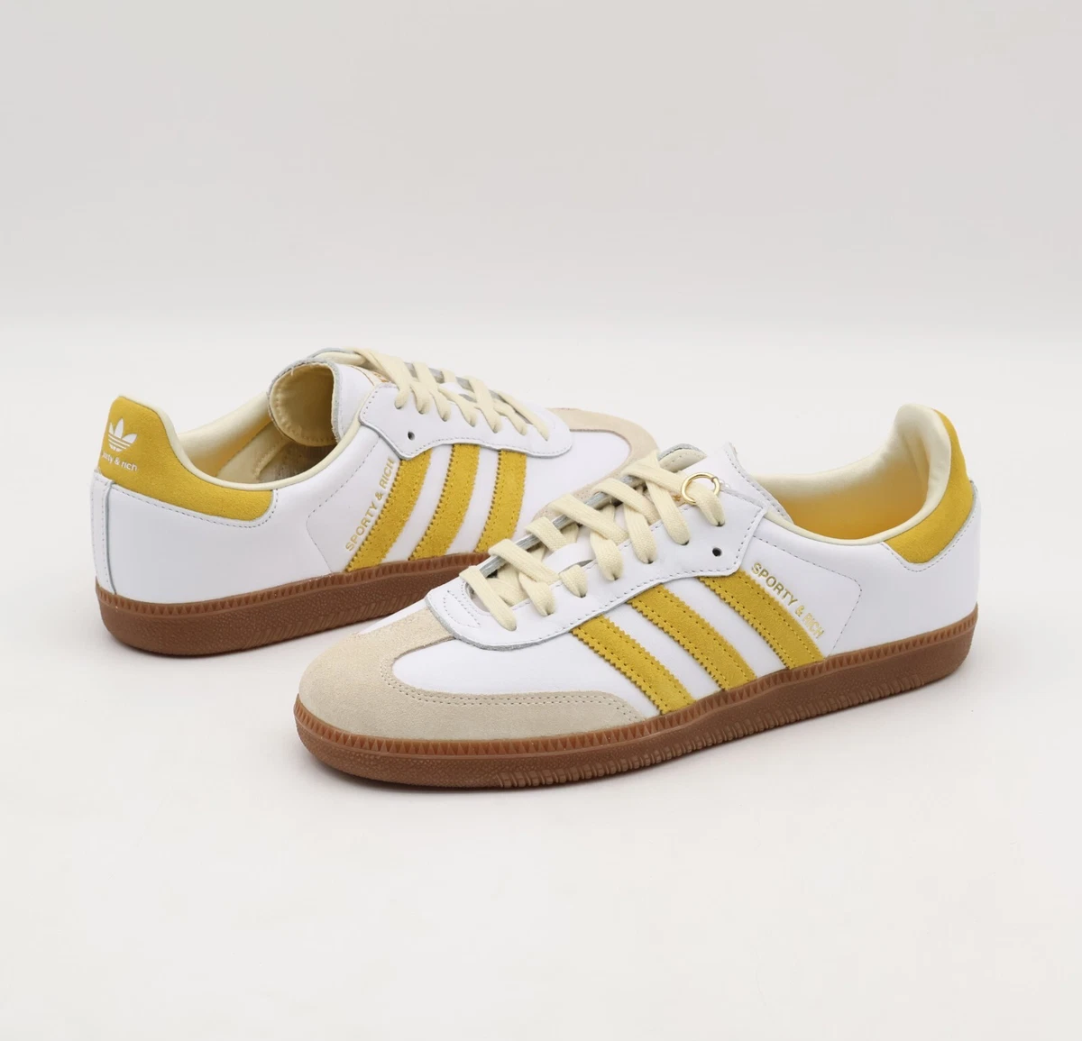 Adidas x Sporty & Rich Samba OG Sneakers "White/Gold"