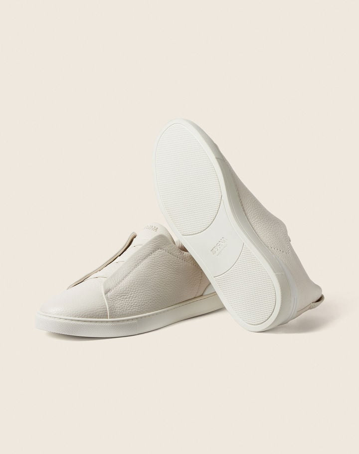 ZEGNA Triple Stitch Monte Sneakers "White"