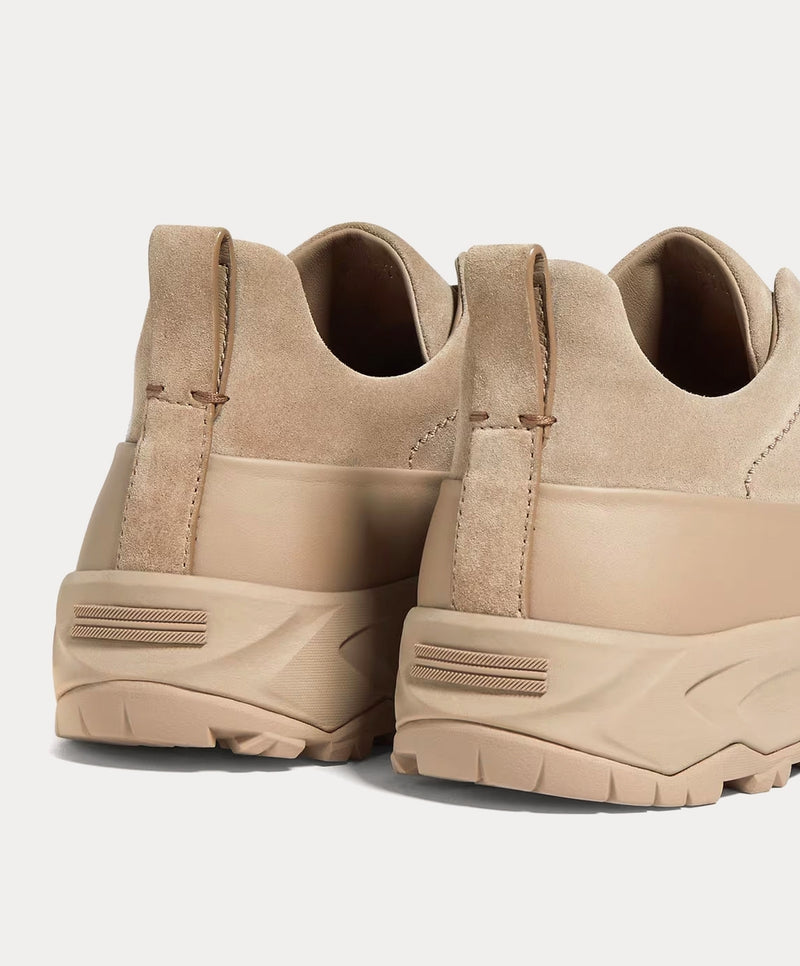 ZEGNA Triple Stitch Monte Sneakers "Taupe"