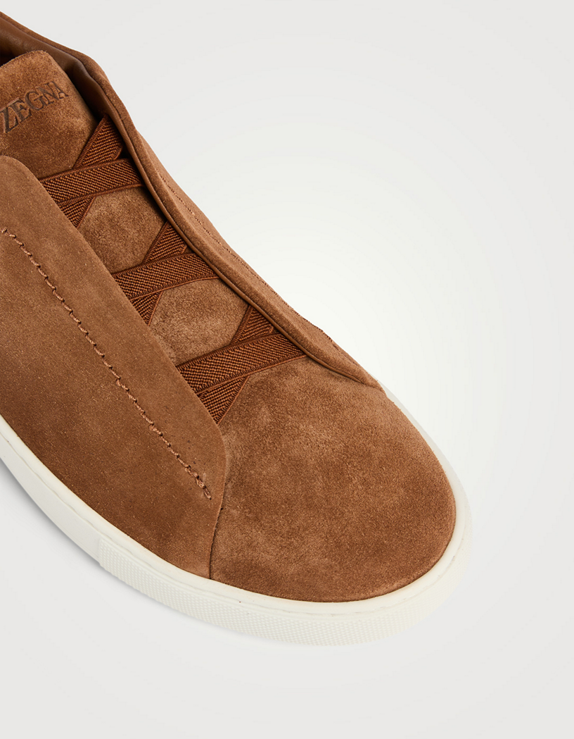 ZEGNA Triple Stitch SECONDSKIN sneakers "Brown/ White"
