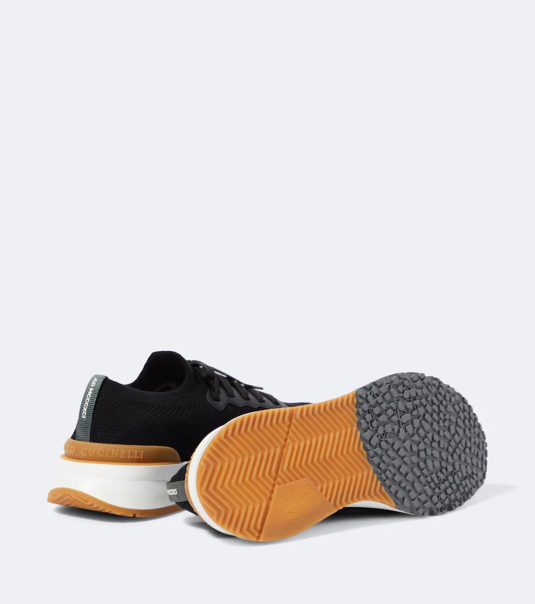 Brunello Cucinelli Men’s Stretch Knit Runner Sneakers "Black"