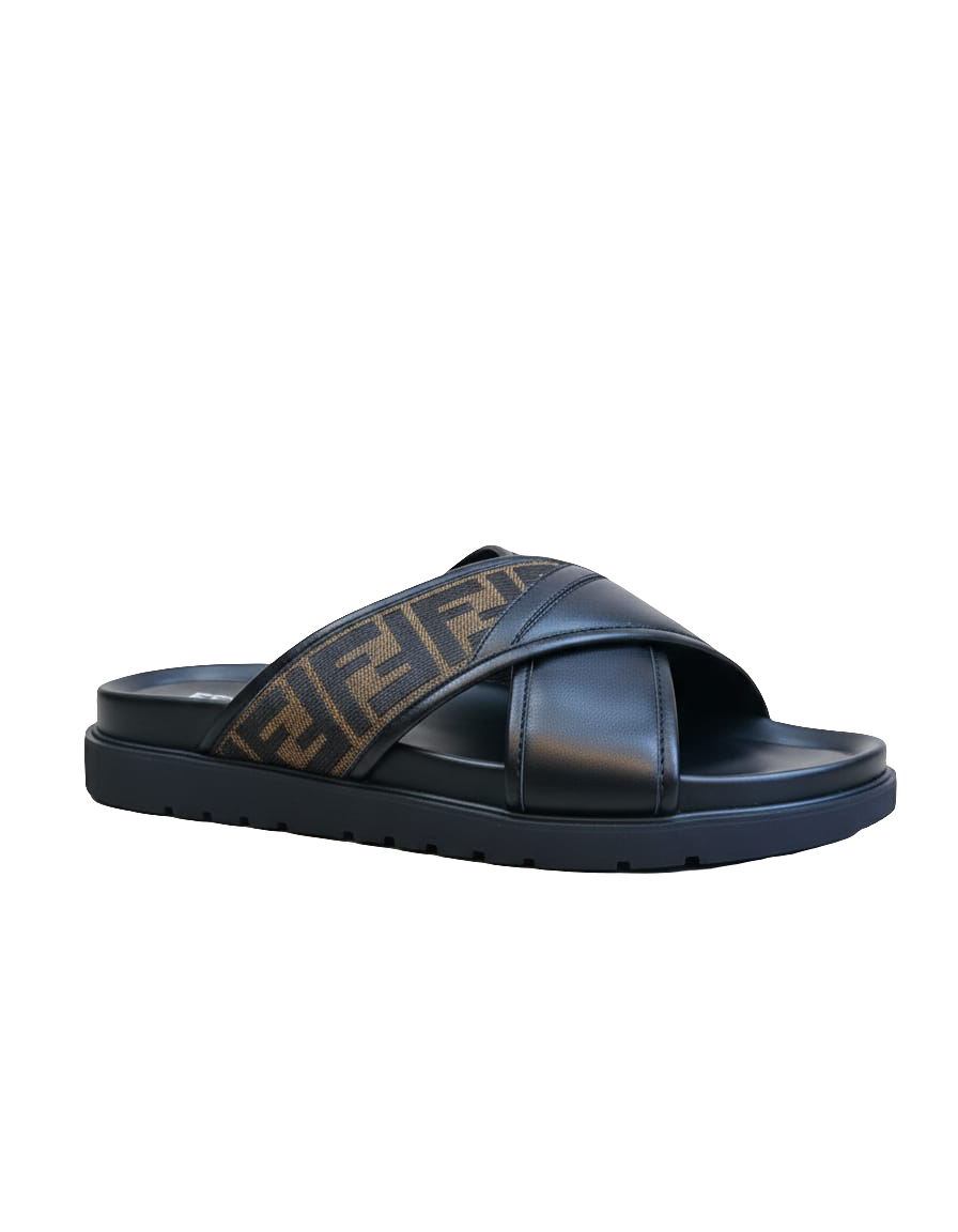 Fendi Cross-Strap FF logo Sandal