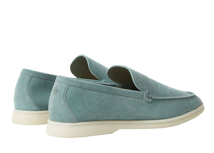 Loro Piana Men's Summer Walk Suede Loafers – Sage Green