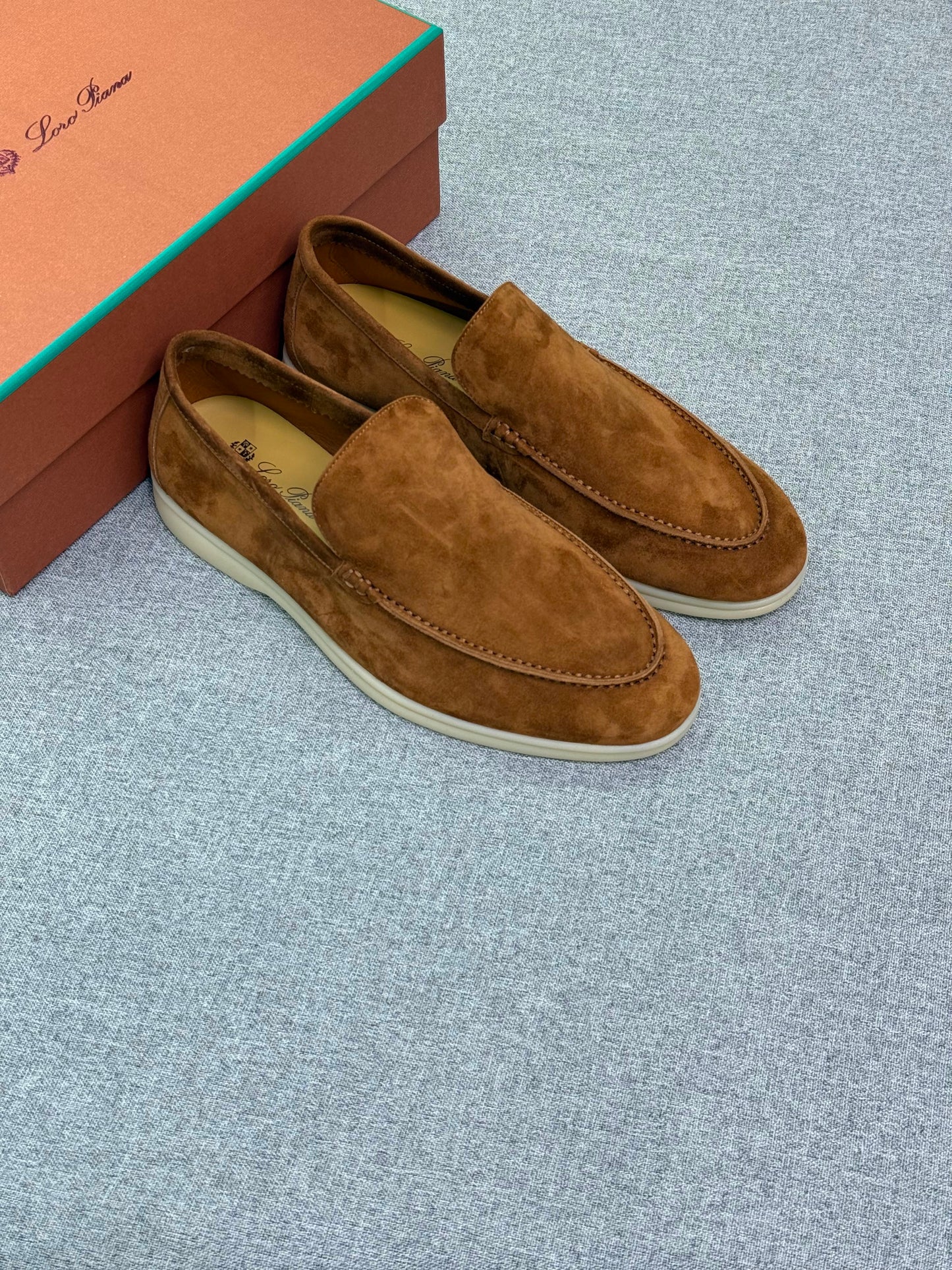 Loro Piana-Inspired Cognac Suede Loafers