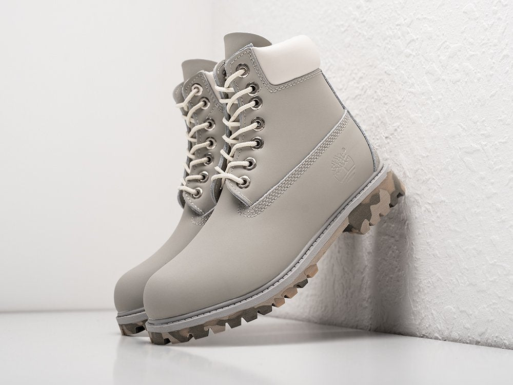 Timberland Grey Nubuck Lace-Up Boots