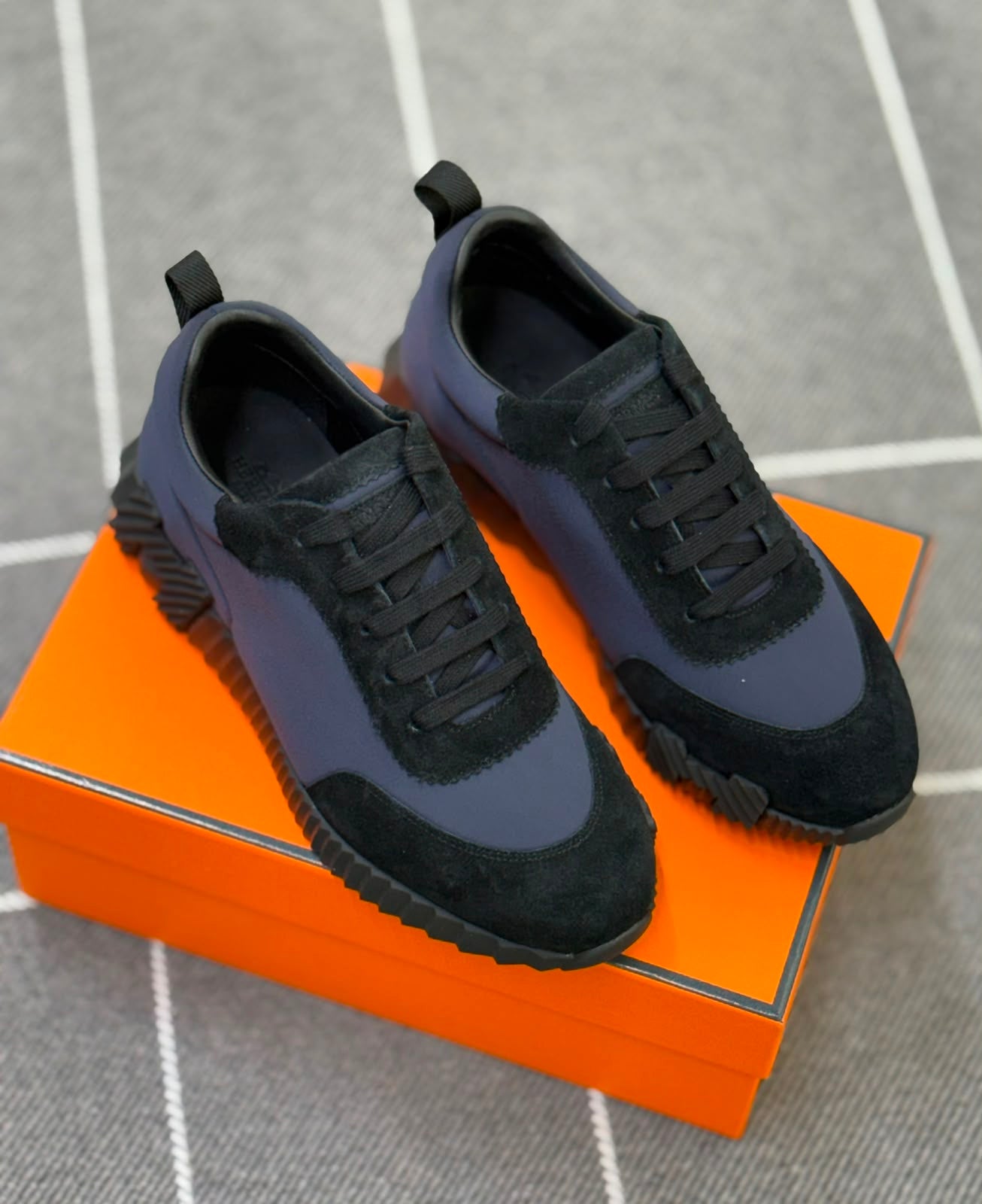 Hermès Navy Suede men's Sneakers