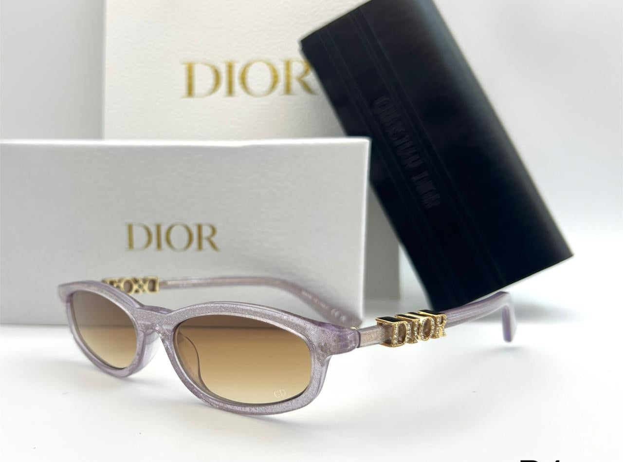 Christian Dior Lilac Glitter Oval Sunglasses