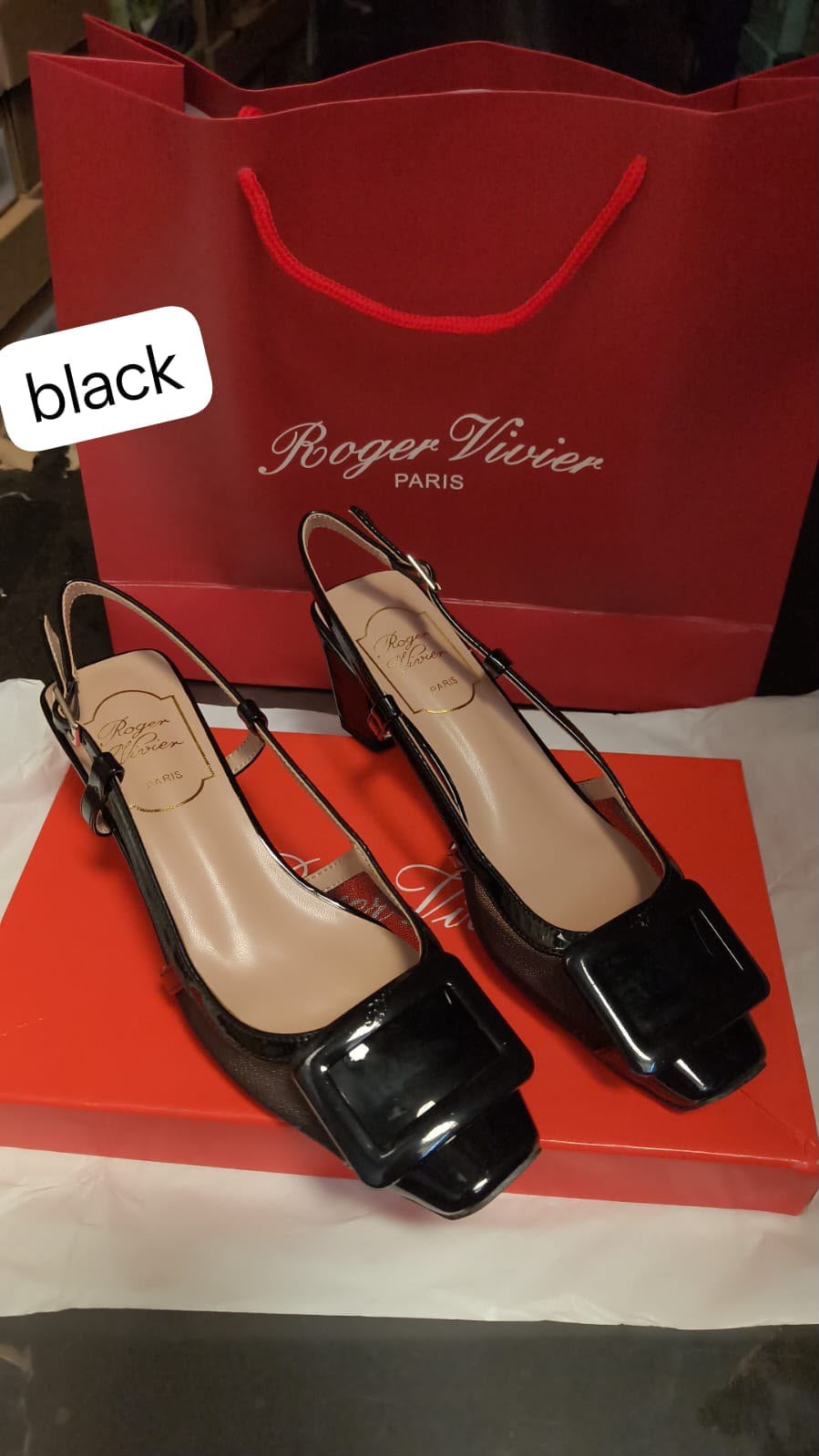 Roger Vivier Black Slingback Pumps