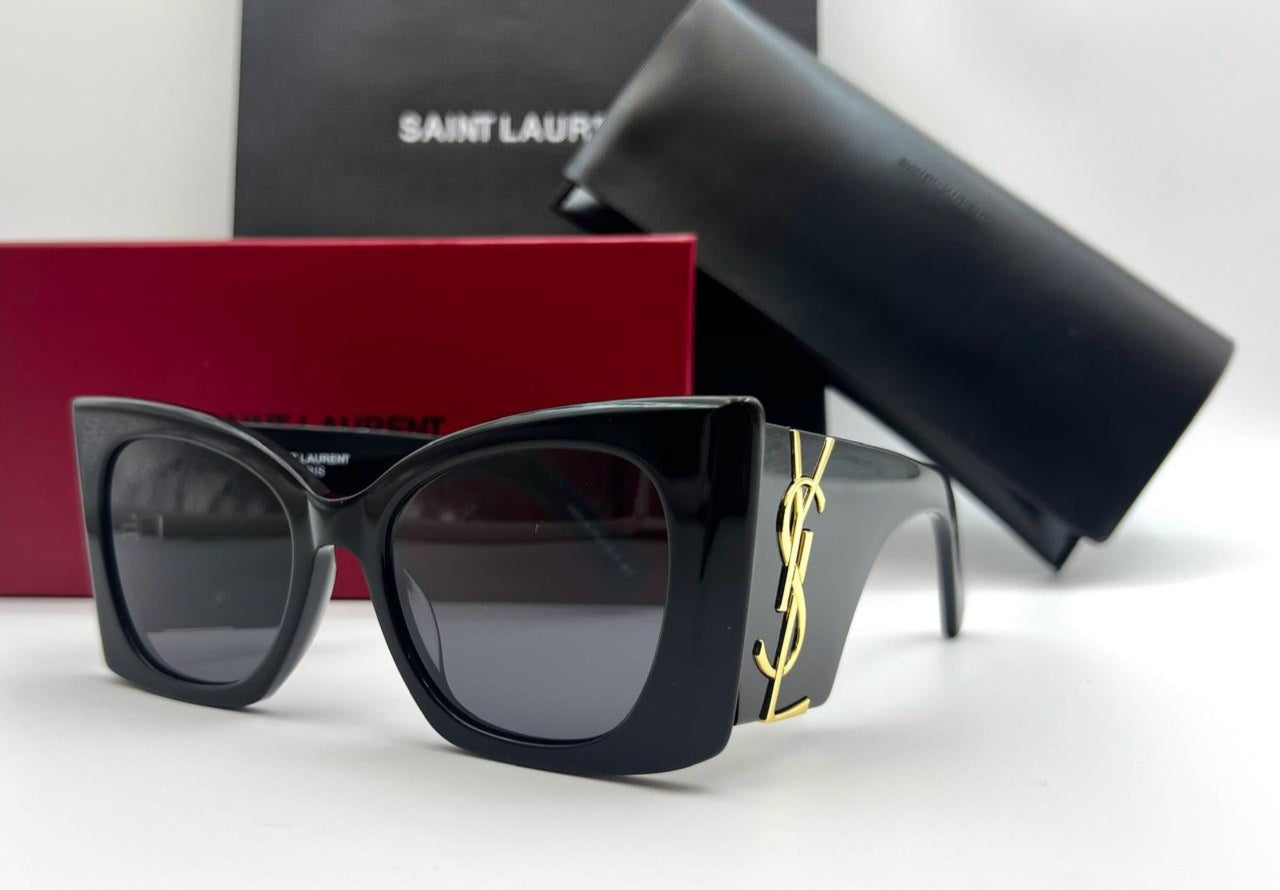 Saint Laurent Black Cat-Eye Sunglasses