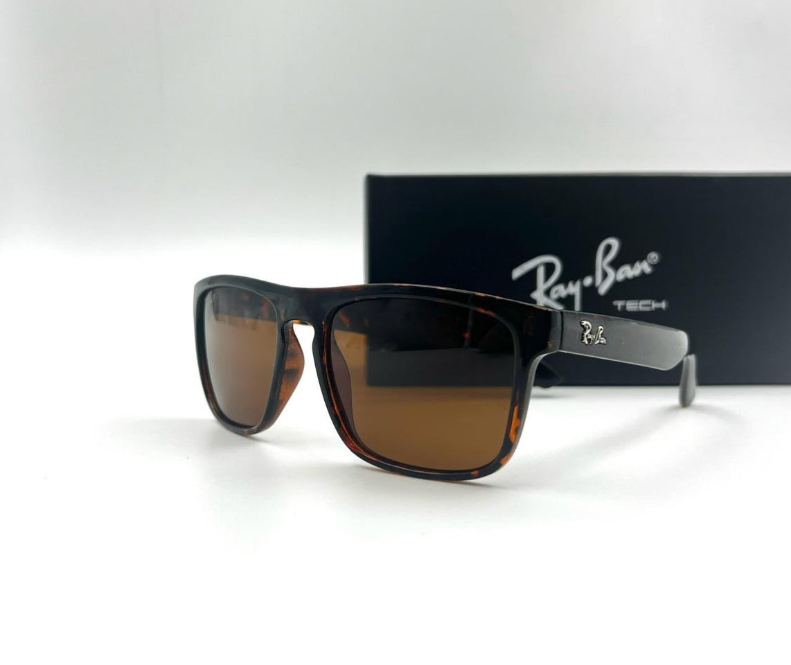 Ray-Ban Tech Tortoise Rectangular Sunglasses