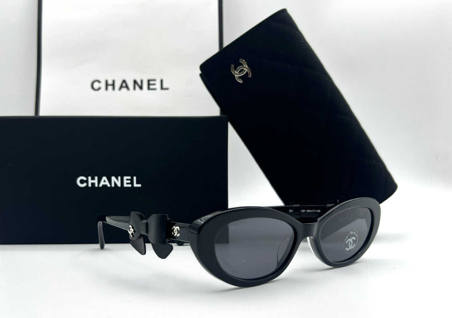 Chanel Black Round Sunglasses