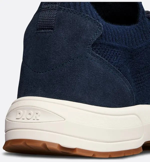 Christian Dior Men's Navy Blue Knit Sneakers
