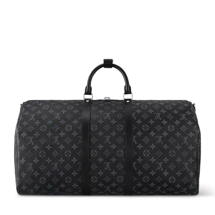 LV Black Graphite Printed Canvas Travel Bag