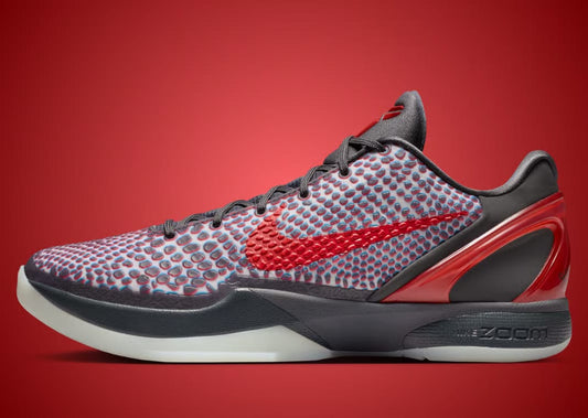 Nike Kobe 6 Protro "3D" Men's Basketball Sneakers – Grey Red Blue Snakeskin