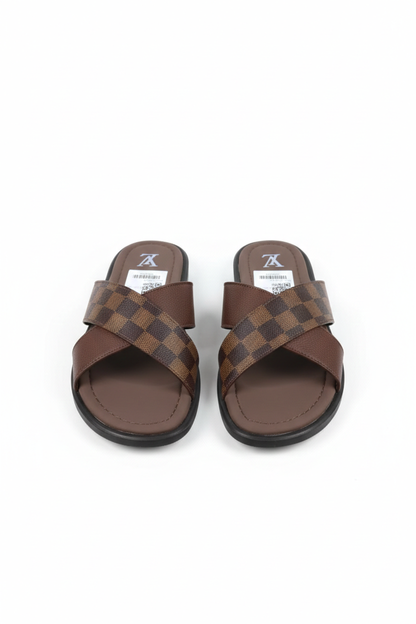 Louis Vuitton Crossover Strap Men's Sandal brown