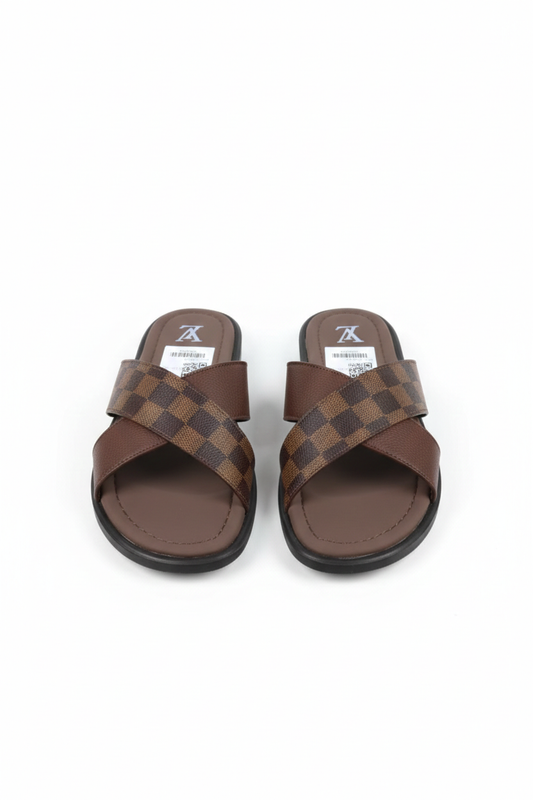 Louis Vuitton Crossover Strap Men's Sandal brown