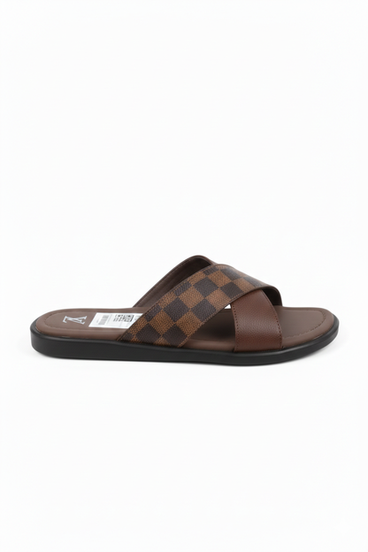 Louis Vuitton Crossover Strap Men's Sandal brown