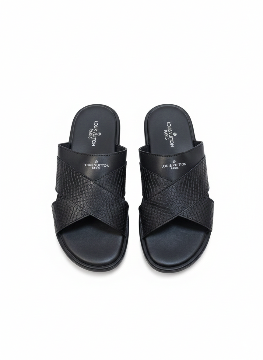 Louis Vuitton cross- strap men's sandal