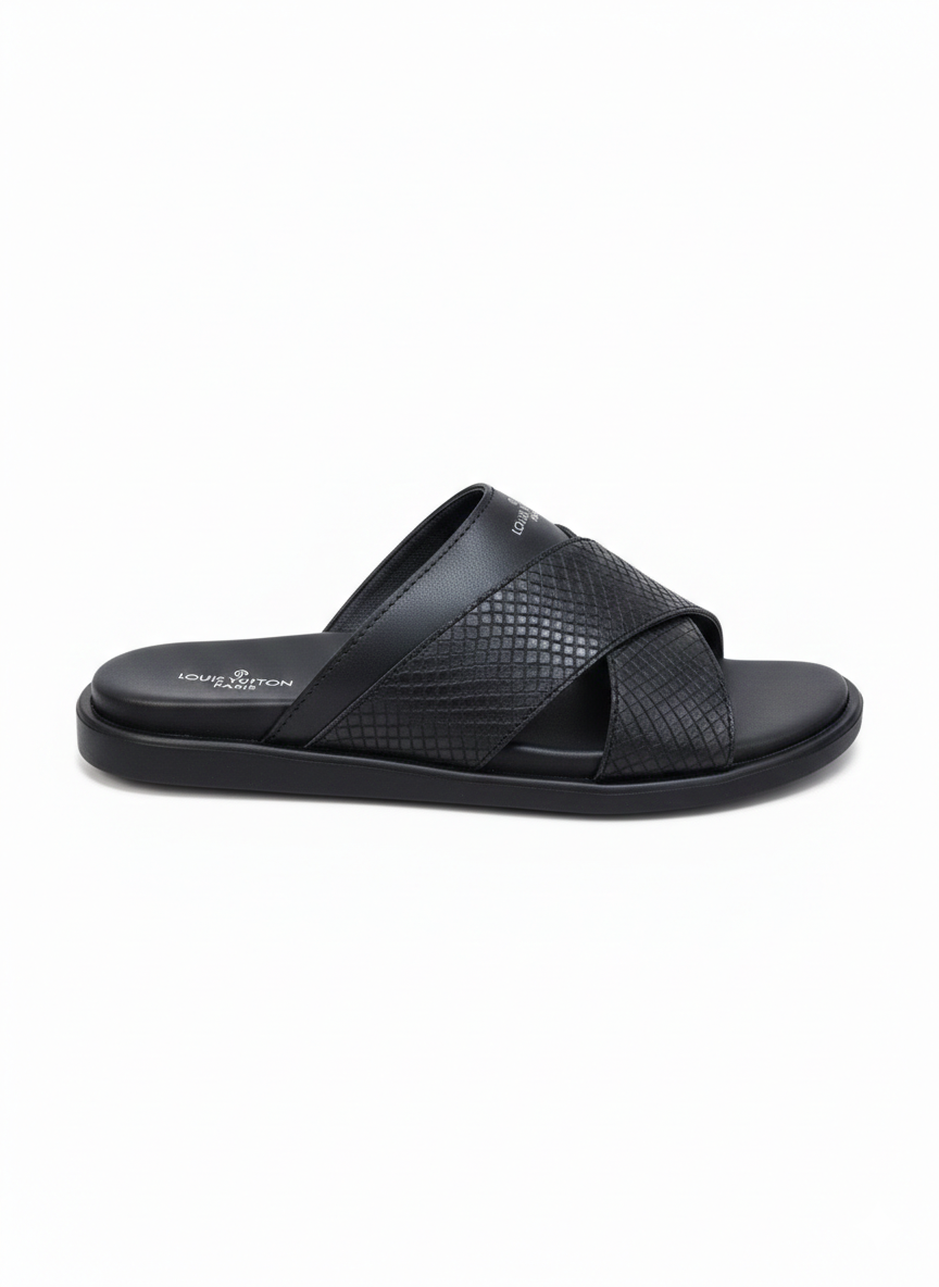 Louis Vuitton cross- strap men's sandal
