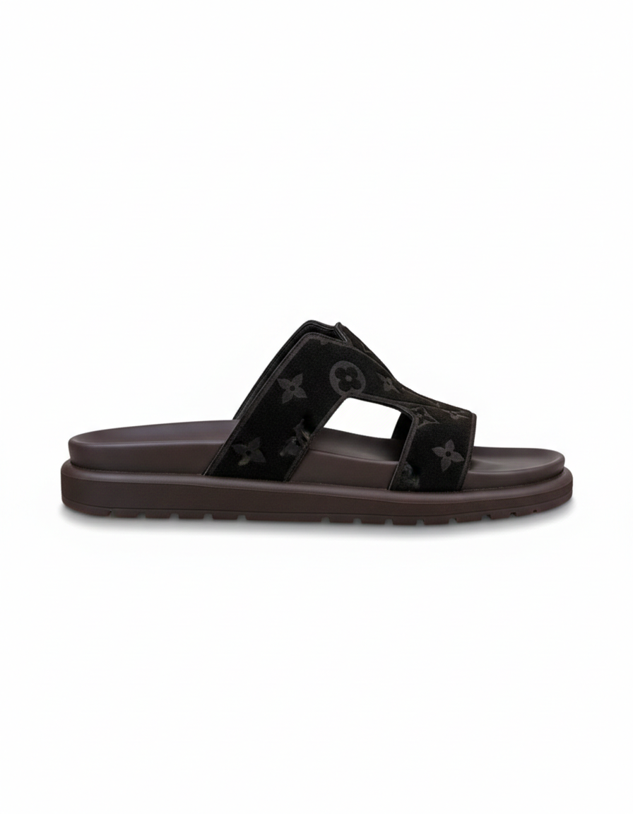 LV Oasis Mules Sandal Black/Dark brown