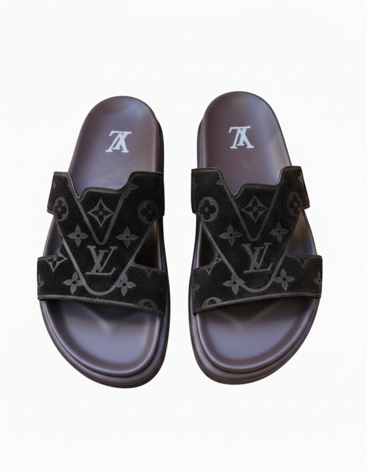 LV Oasis Mules Sandal Black/Dark brown
