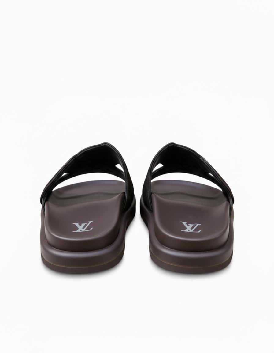 LV Oasis Mules Sandal Black/Dark brown