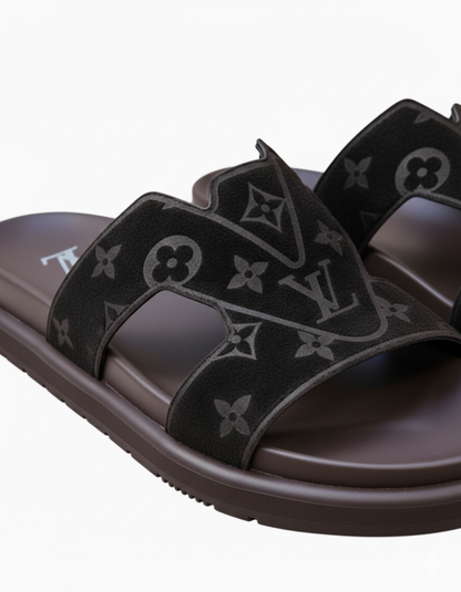 LV Oasis Mules Sandal Black/Dark brown