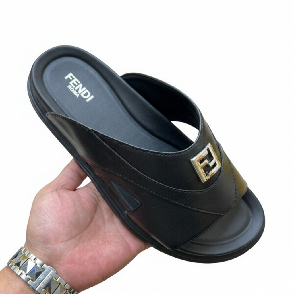 Fendi Squared FF Slides - Sandals