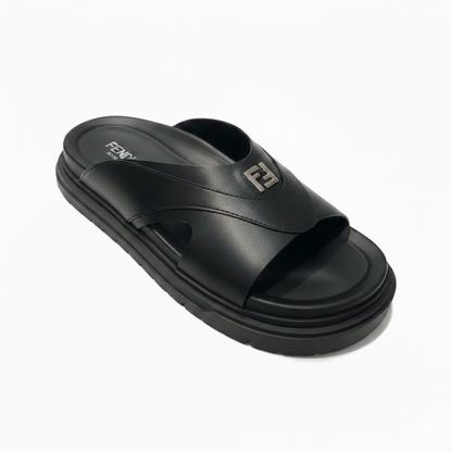 Fendi Squared FF Slides - Sandals