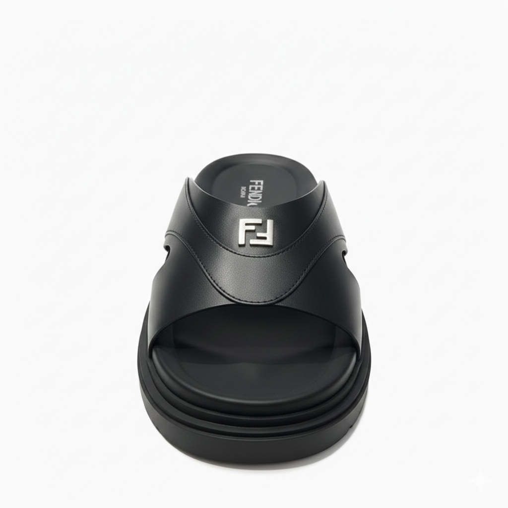 Fendi Squared FF Slides - Sandals