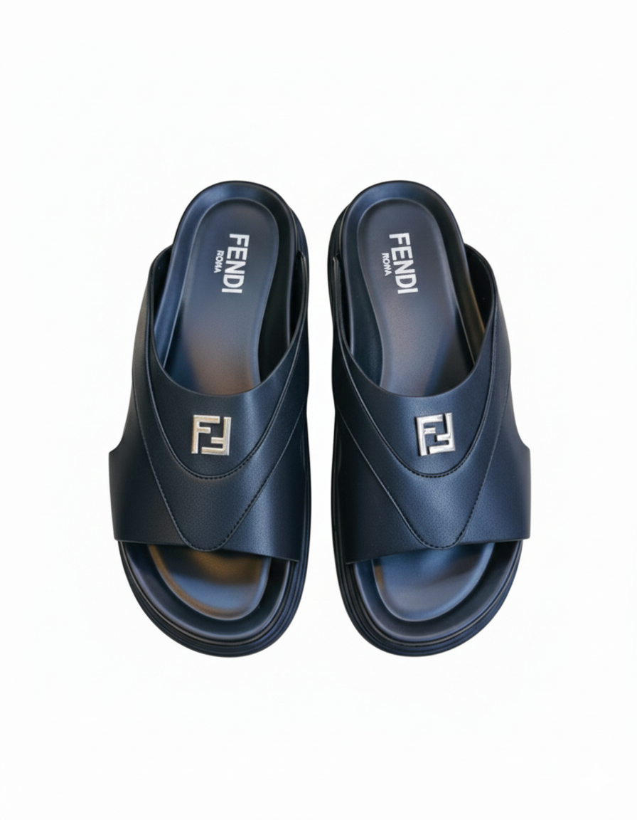 Fendi Squared FF Slides - Sandals
