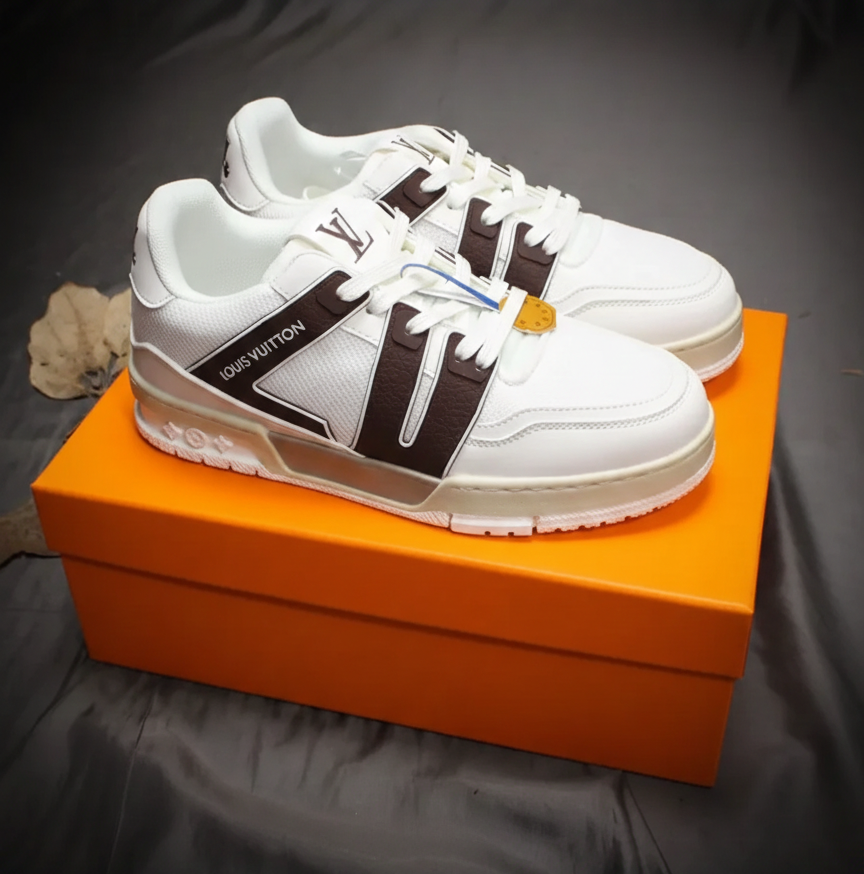 Louis Vuitton Trainer sneakers "White/ Brown"