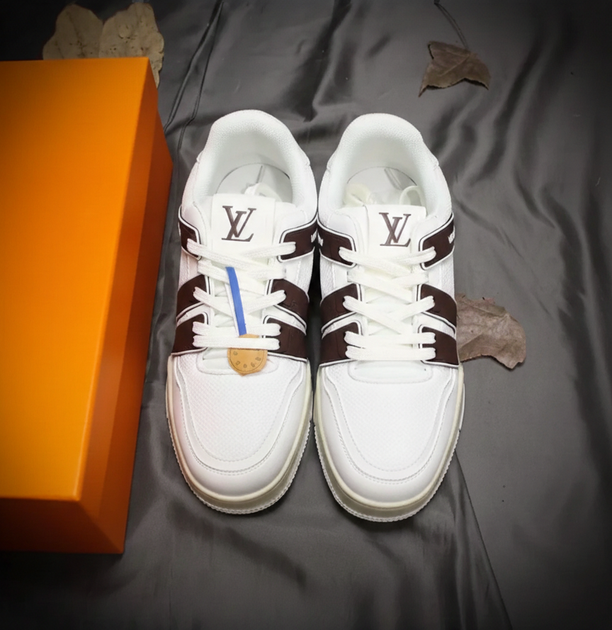 Louis Vuitton Trainer sneakers "White/ Brown"