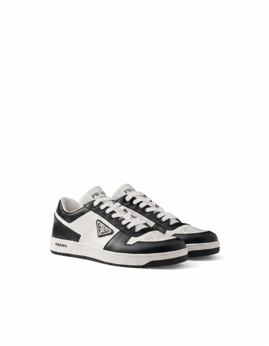 Prada Leather Sneakers "White/Black"