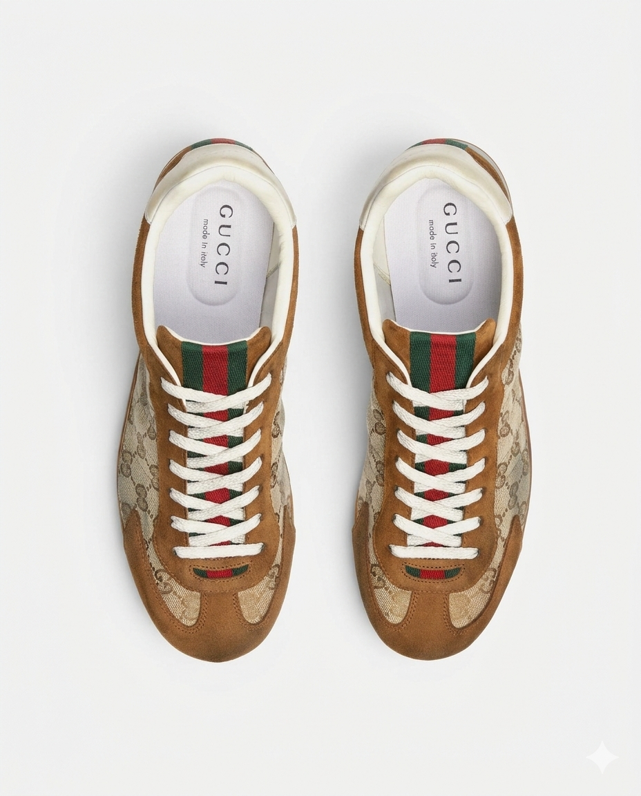 Gucci Shift Sneakers "Beige/Brown/White"