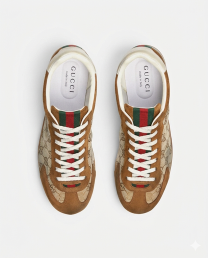 Gucci Shift Sneakers "Beige/Brown/White"