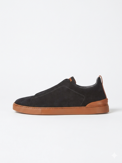 ZEGNA Triple Stitch "Black/Brown "