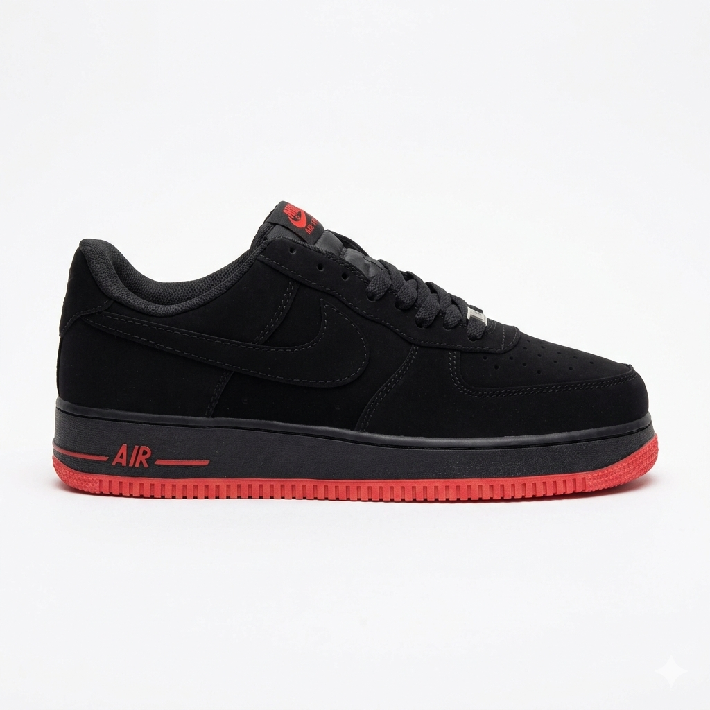 Nike Air Force 1 Low Sneakers "Black/Red"
